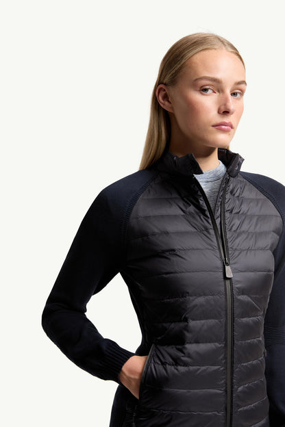 Moncler Padded Zip-Up Cardigan Navy Blue Navy Blue