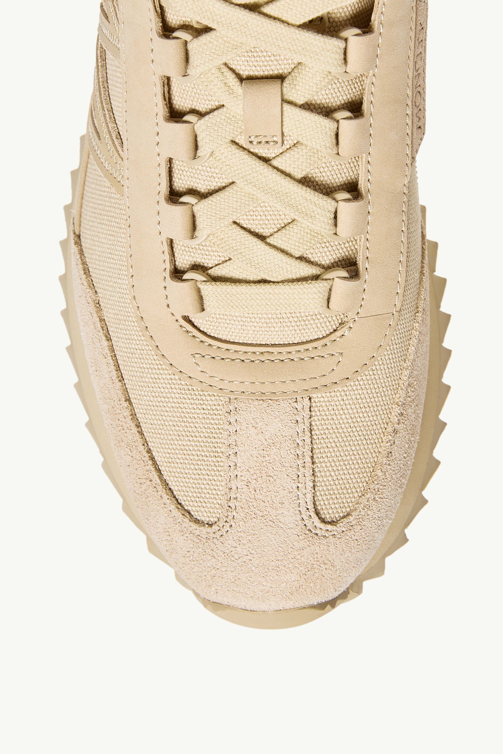 Moncler Pacey2 Suede & Nubuck Sneakers Light Beige