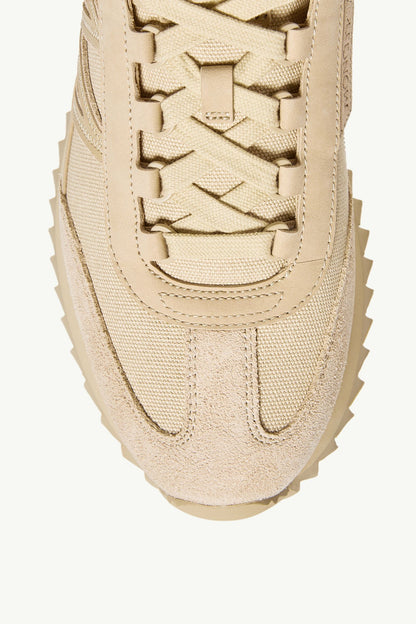 Moncler Pacey2 Suede & Nubuck Sneakers Light Beige