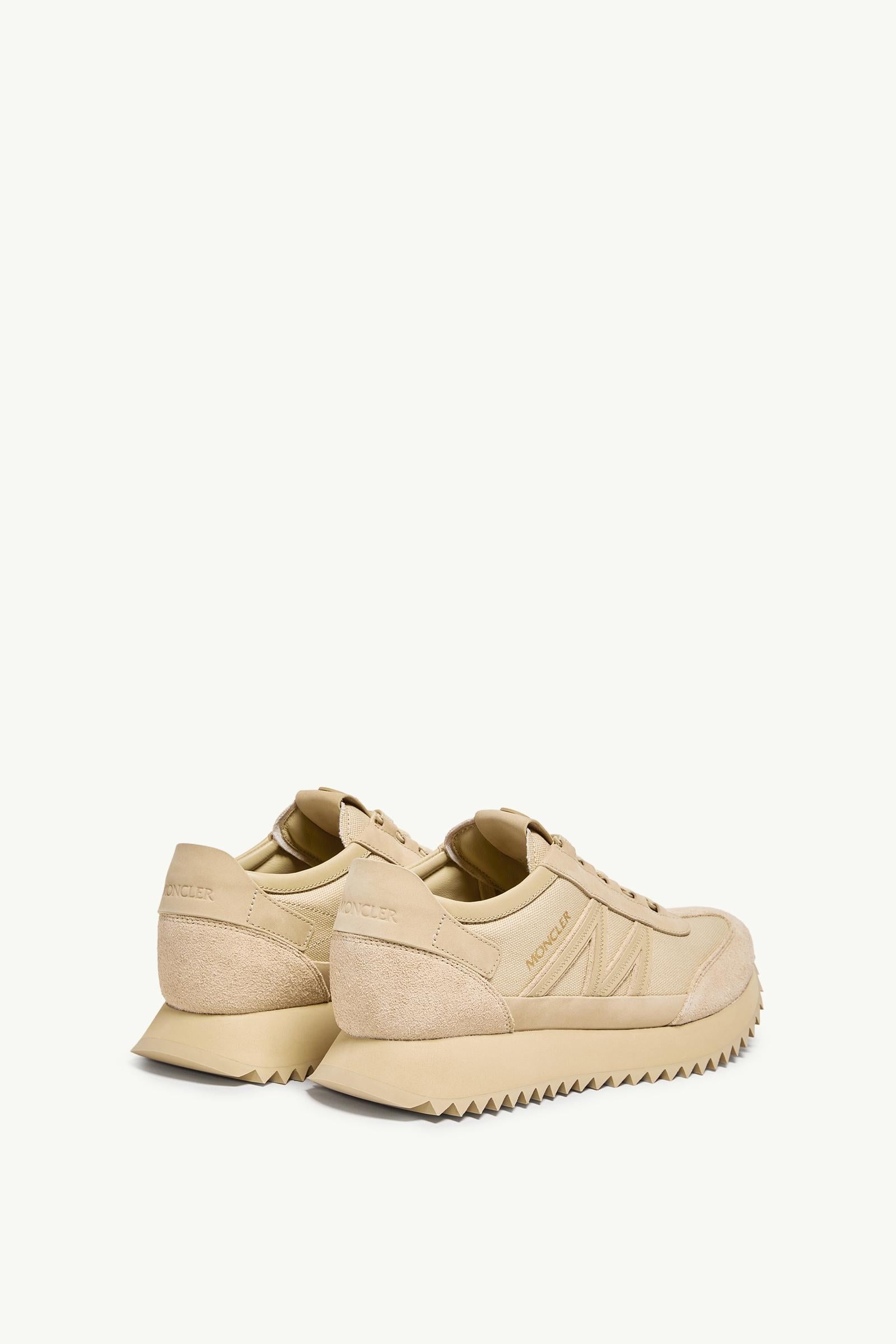 Moncler Pacey2 Suede & Nubuck Sneakers Light Beige