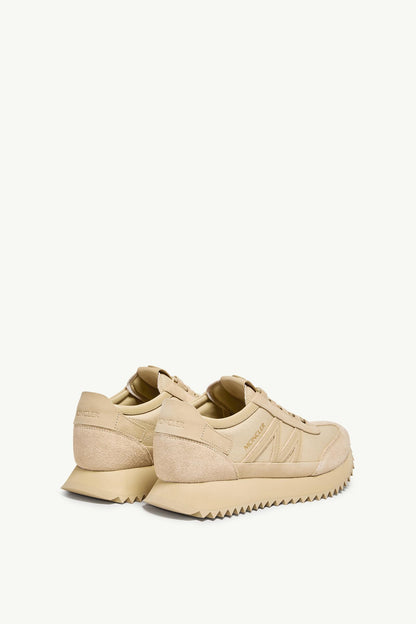 Moncler Pacey2 Suede & Nubuck Sneakers Light Beige