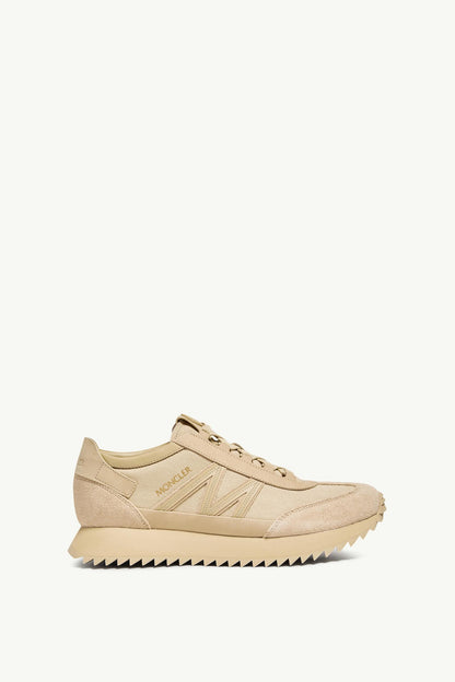 Moncler Pacey2 Suede & Nubuck Sneakers Light Beige