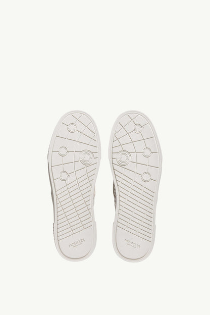 Moncler Vera Leisure Nylon Sneakers Light Beige