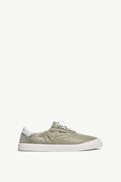 Moncler Vera Leisure Nylon Sneakers Sage Green
