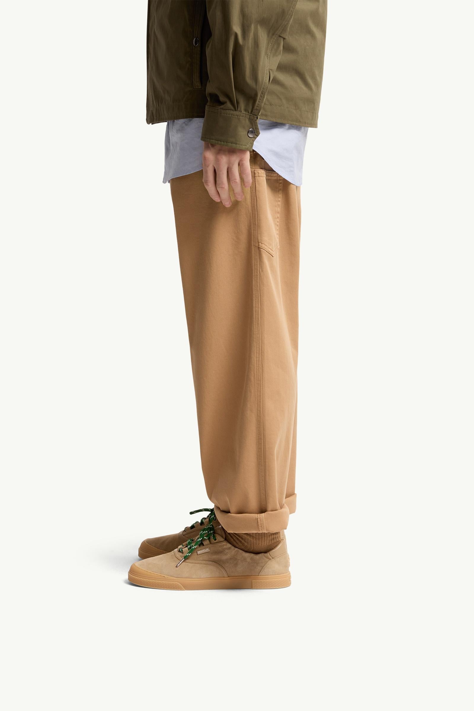 Moncler Vera Leisure Suede Sneakers Beige