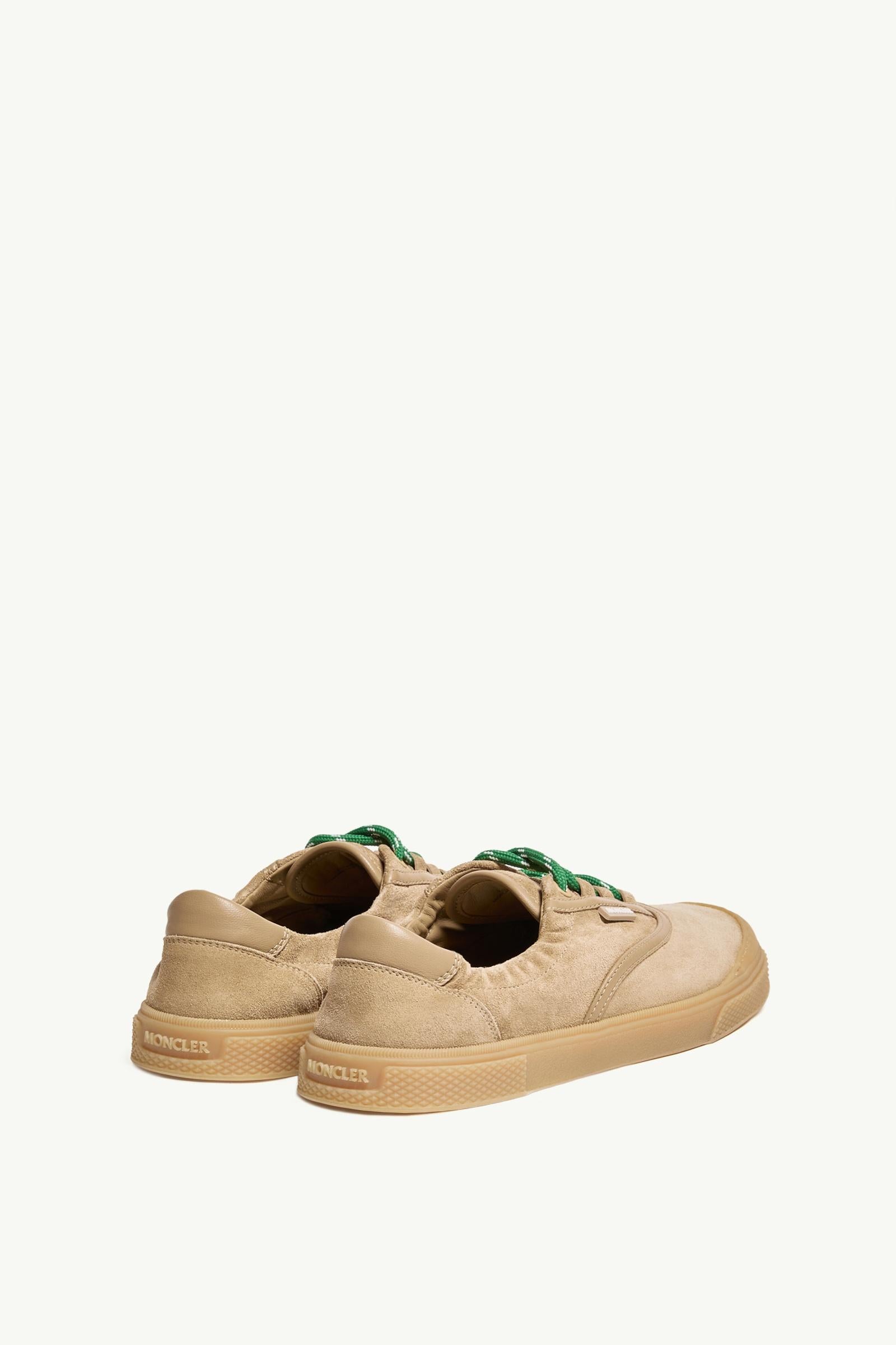 Moncler Vera Leisure Suede Sneakers Beige