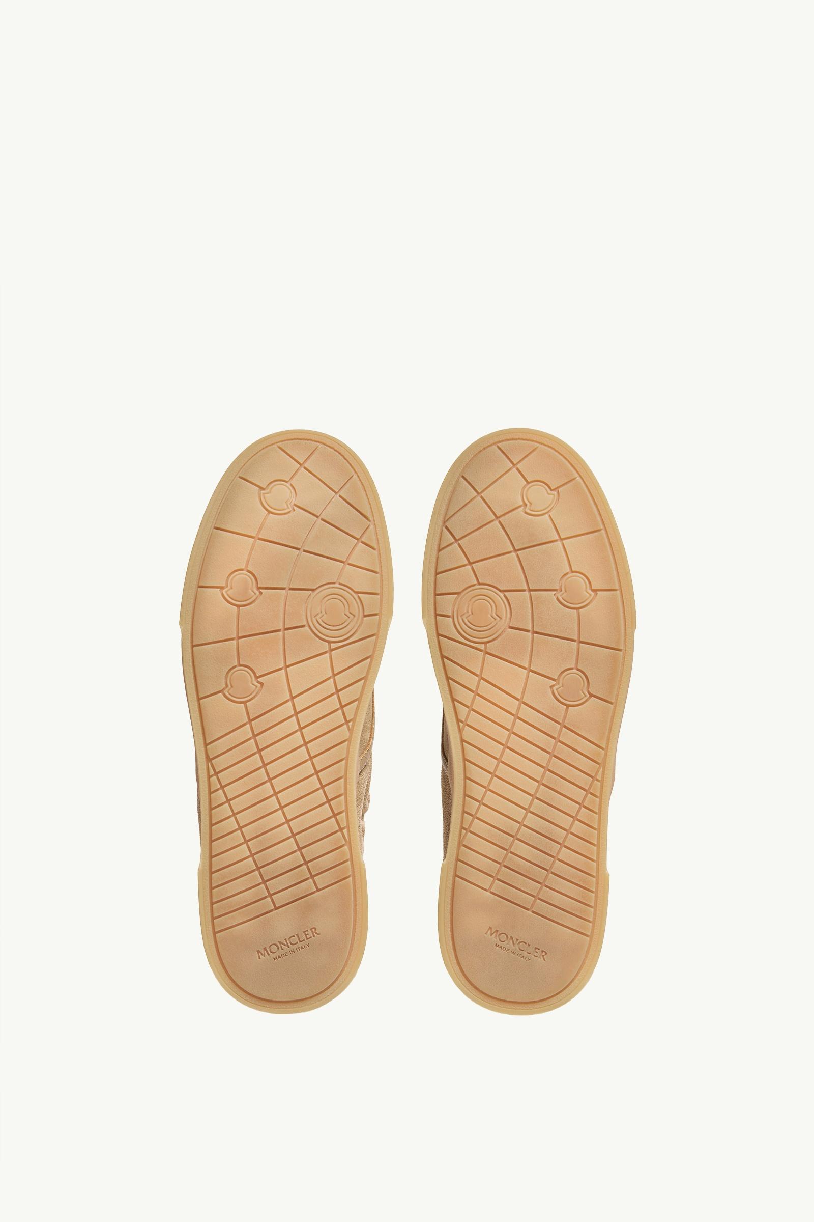 Moncler Vera Leisure Suede Sneakers Beige