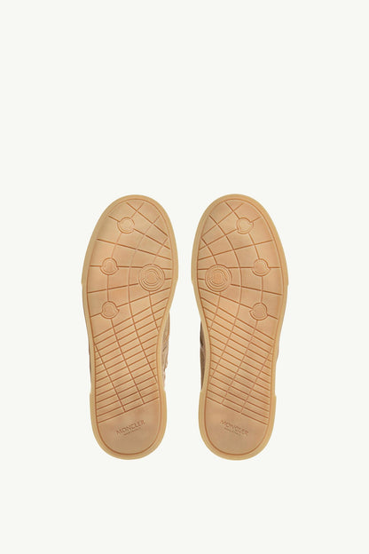 Moncler Vera Leisure Suede Sneakers Beige