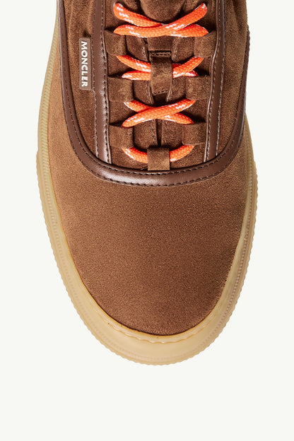 Moncler Vera Leisure Suede Sneakers Brown