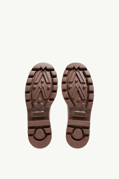 Moncler Kickstream High Rain Boots Brown