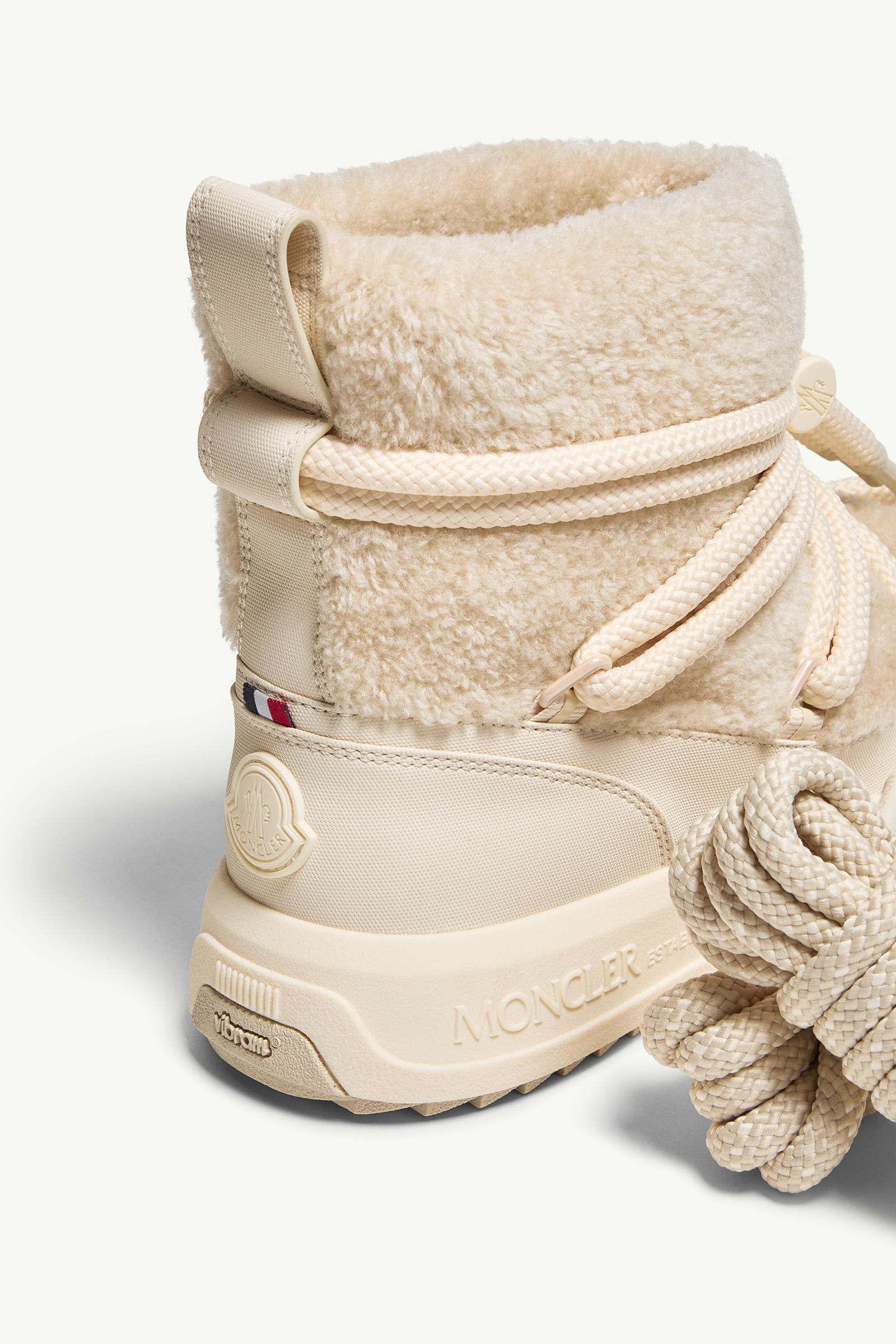 Moncler Moncler Altive Mid Teddy Snow Boots Light Beige
