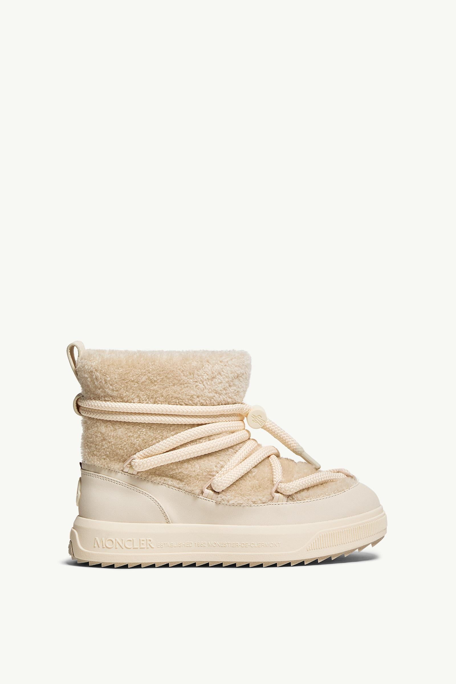 Moncler Moncler Altive Mid Teddy Snow Boots Light Beige