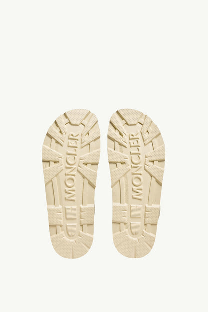 Moncler Vera Isla Leather Sandals White Ivory