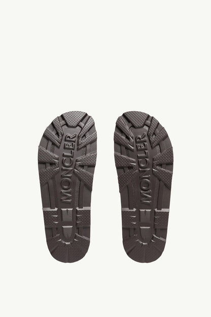 Moncler Vera Isla Leather Sandals Brown