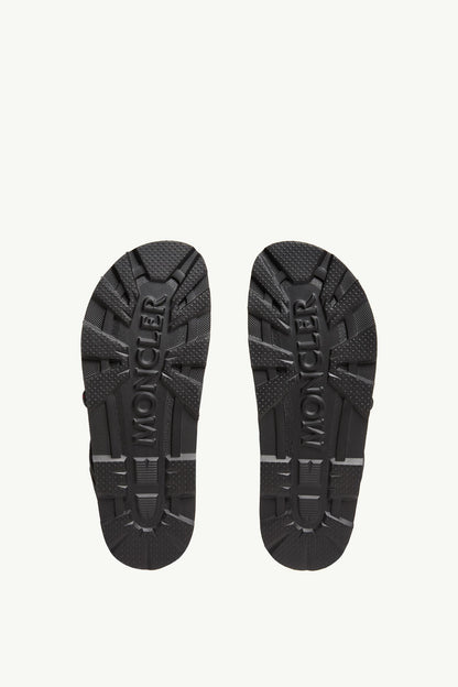 Moncler Vera Isla Leather Sandals Black