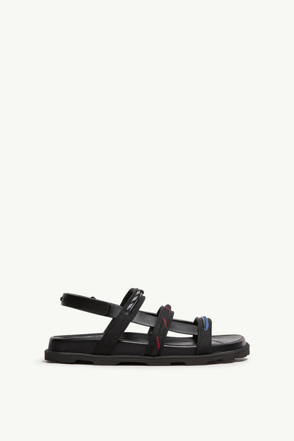 Moncler Vera Isla Leather Sandals Black