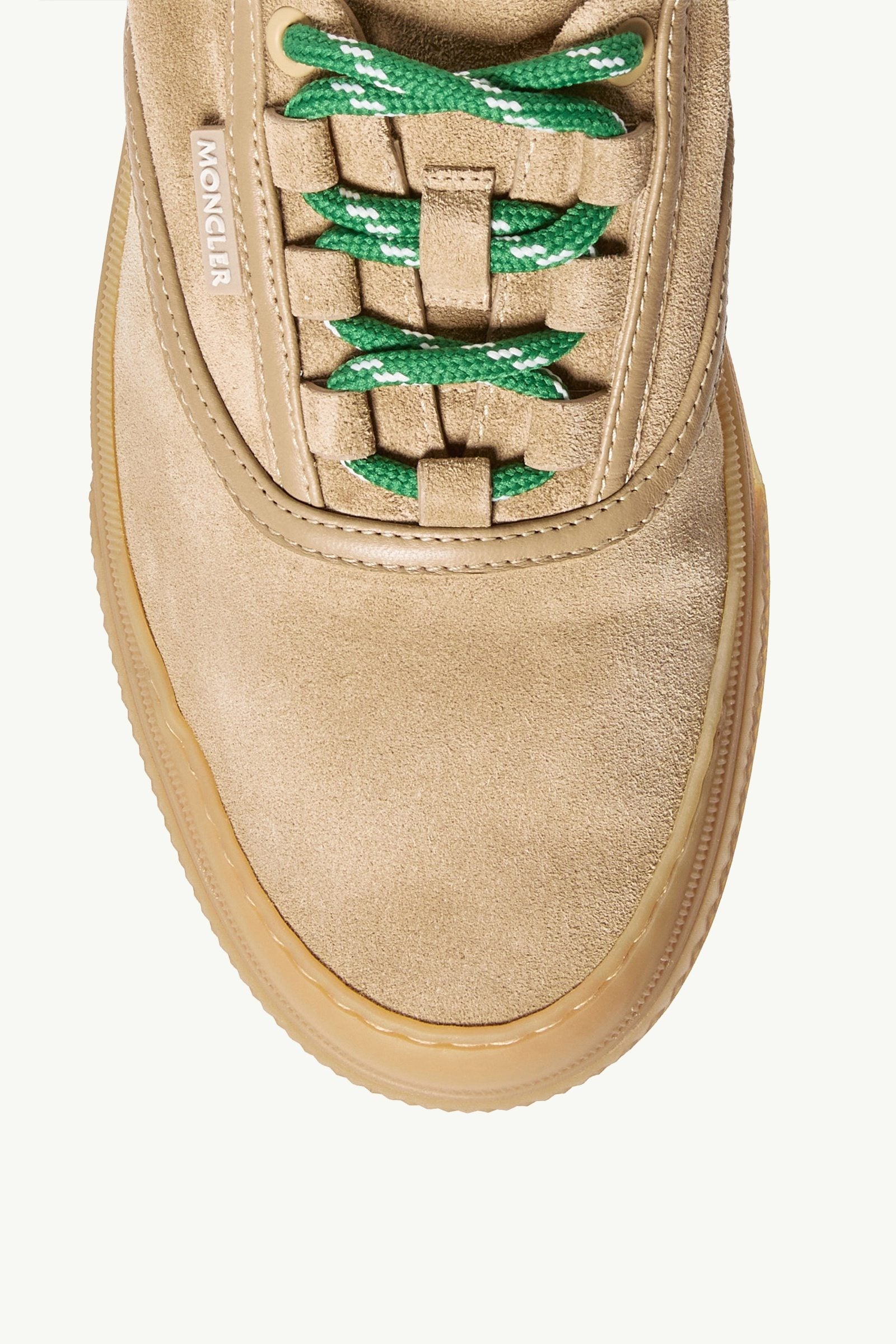 Moncler Vera Leisure Suede Sneakers Beige