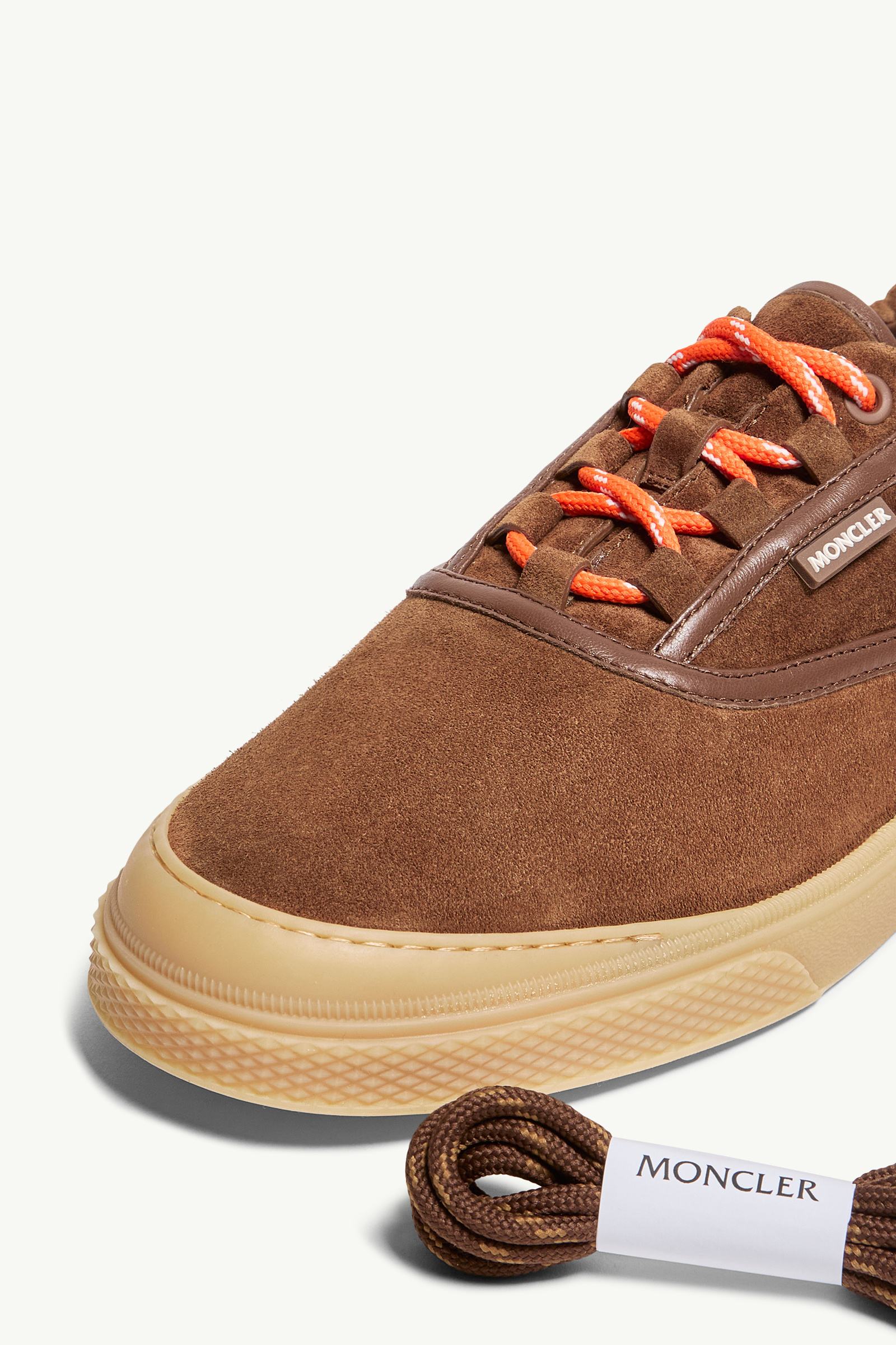 Moncler Vera Leisure Suede Sneakers Brown