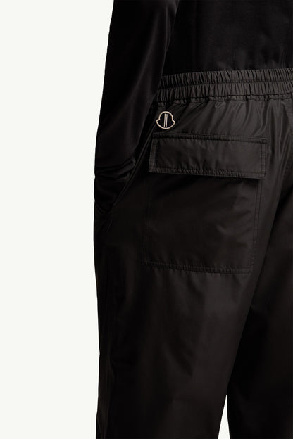 Moncler Moncler + Rick Owens Straight Leg Taffeta Pants Black Black