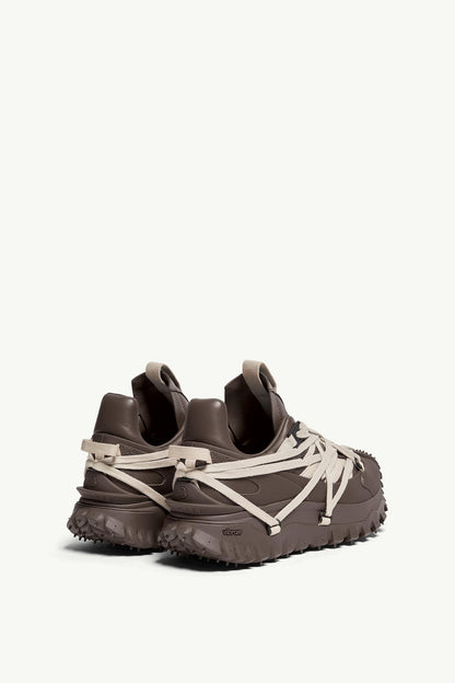 Moncler Moncler + Rick Owens Trailgrip Megalace Leather Sneakers Brown