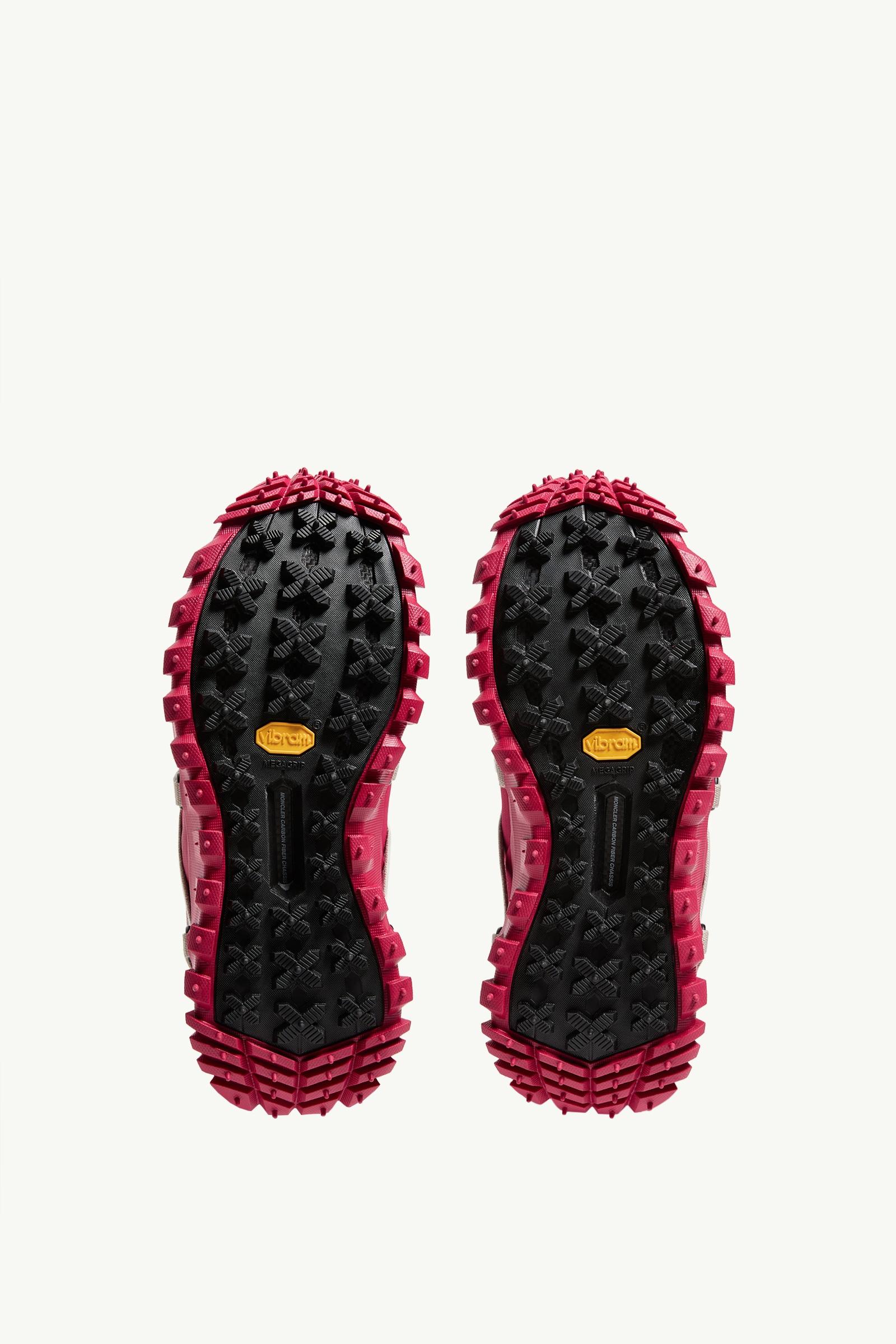 Moncler Moncler + Rick Owens Trailgrip Megalace Leather Sneakers Berry Red