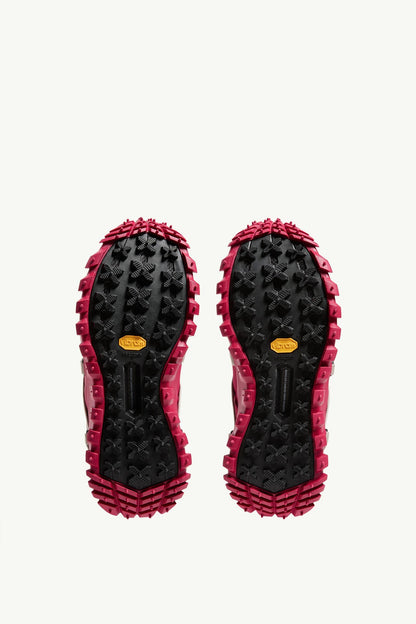 Moncler Moncler + Rick Owens Trailgrip Megalace Leather Sneakers Berry Red