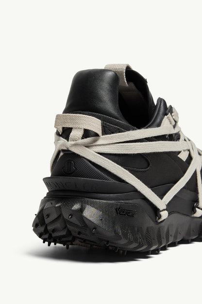 Moncler Moncler + Rick Owens Trailgrip Megalace Leather Sneakers Black