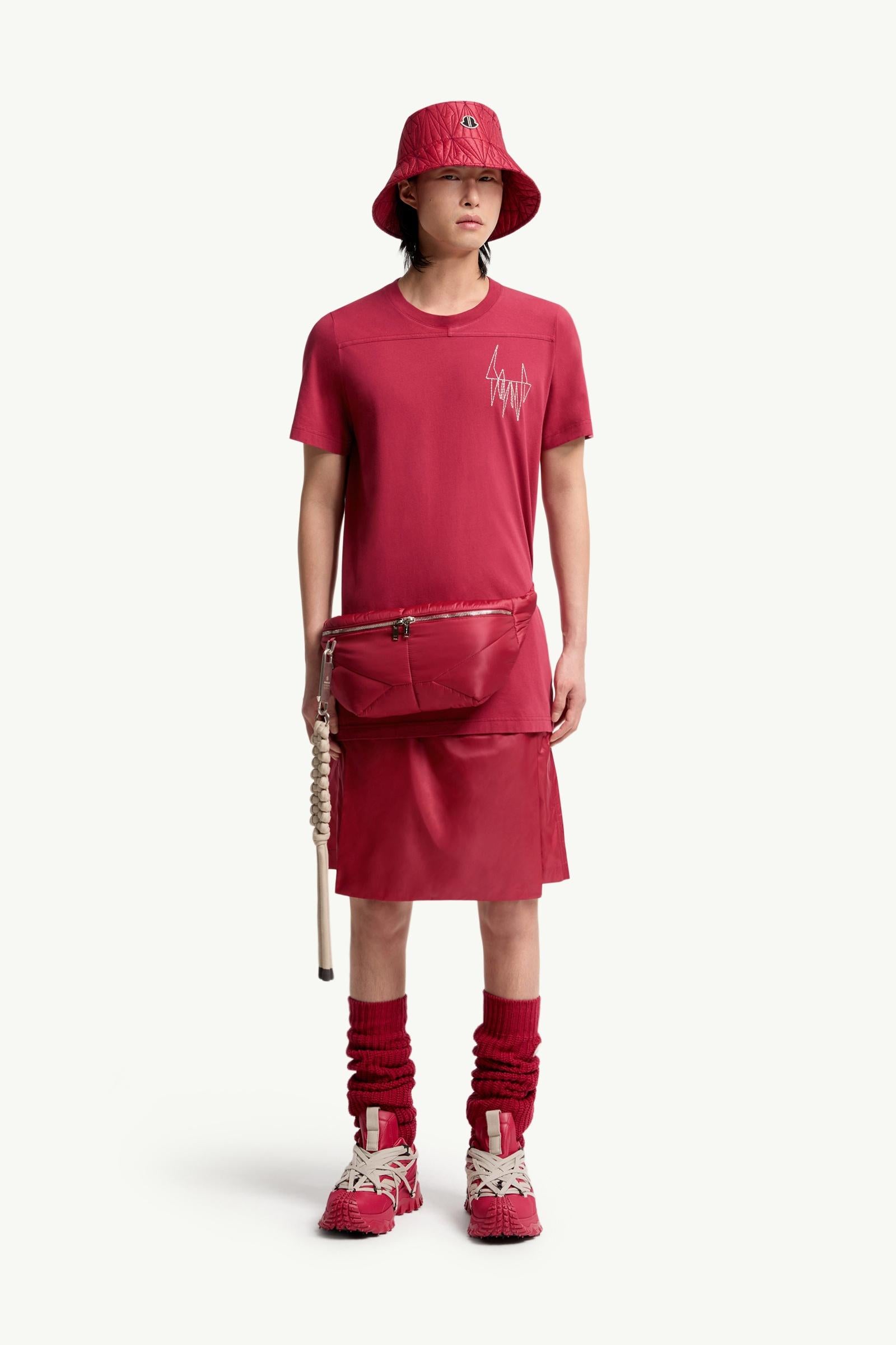 Moncler Moncler + Rick Owens Girder Cotton T-Shirt Berry Red Berry Red