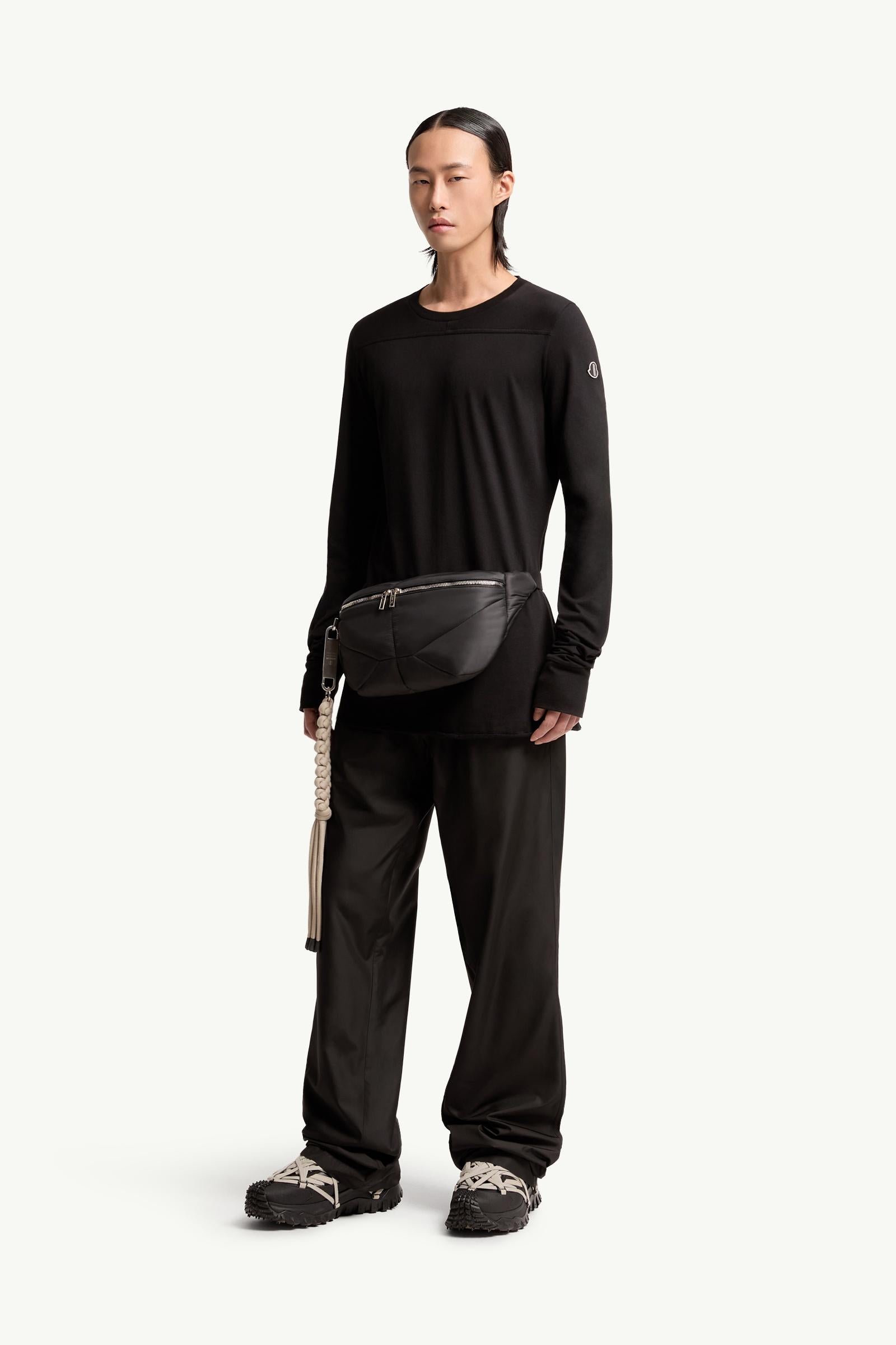 Moncler Moncler + Rick Owens Girder Long Sleeve Cotton T-Shirt Black Black