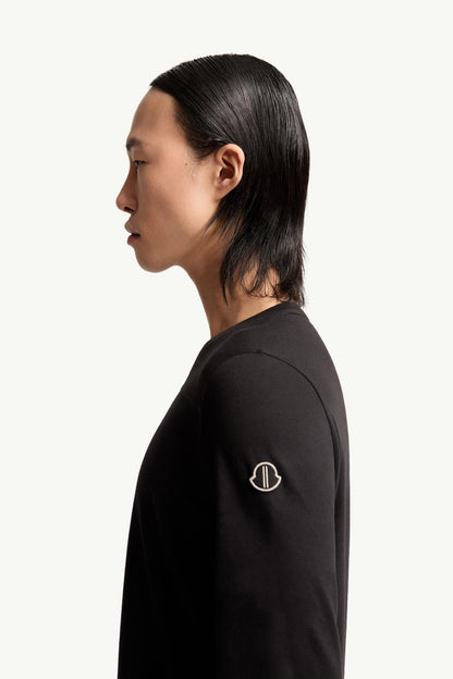 Moncler Moncler + Rick Owens Girder Long Sleeve Cotton T-Shirt Black Black