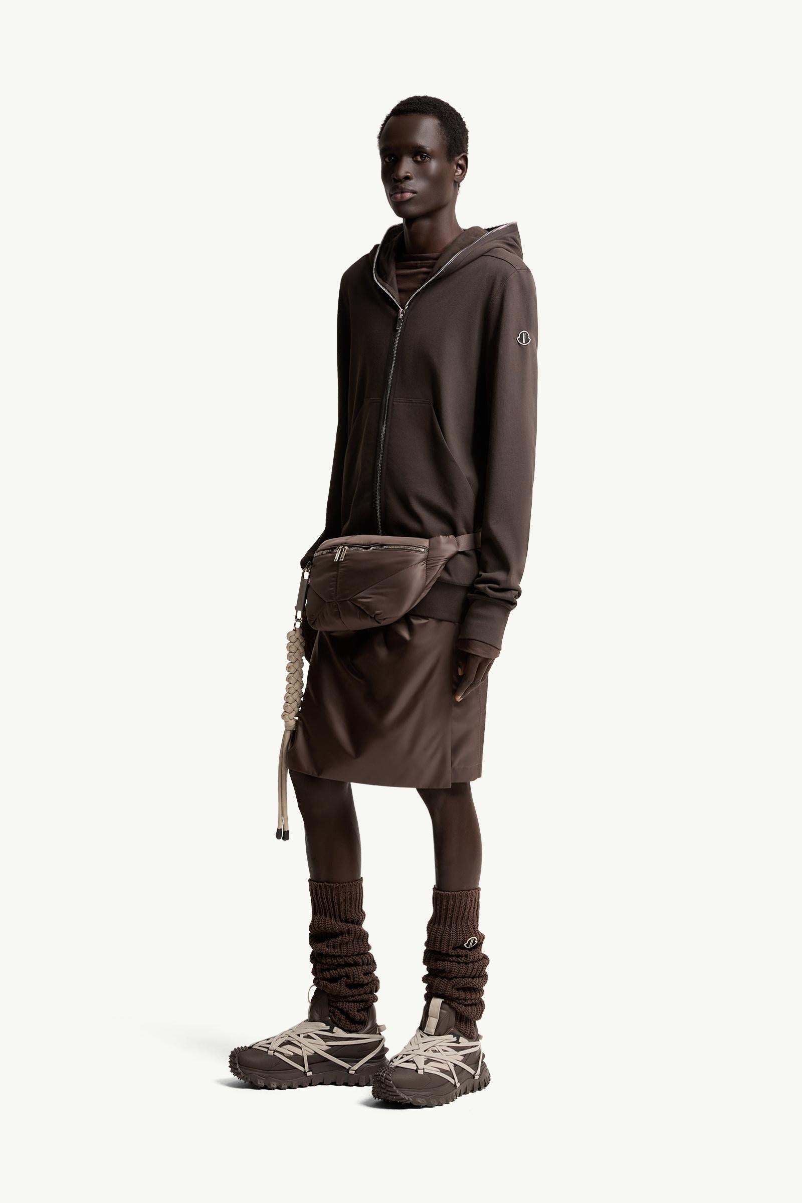 Moncler Moncler + Rick Owens Cotton Ziplock Hoodie Brown Brown