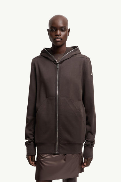 Moncler Moncler + Rick Owens Cotton Ziplock Hoodie Brown Brown