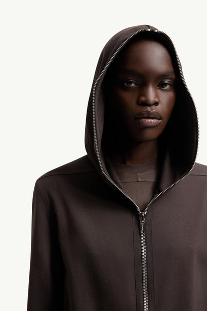 Moncler Moncler + Rick Owens Cotton Ziplock Hoodie Brown Brown