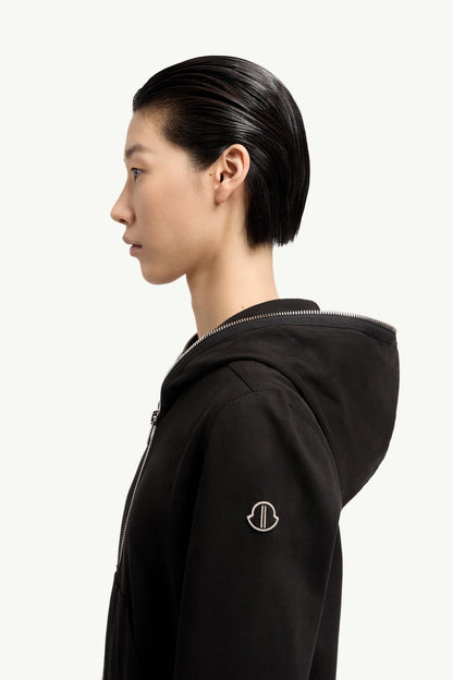 Moncler Moncler + Rick Owens Cotton Ziplock Hoodie Black Black