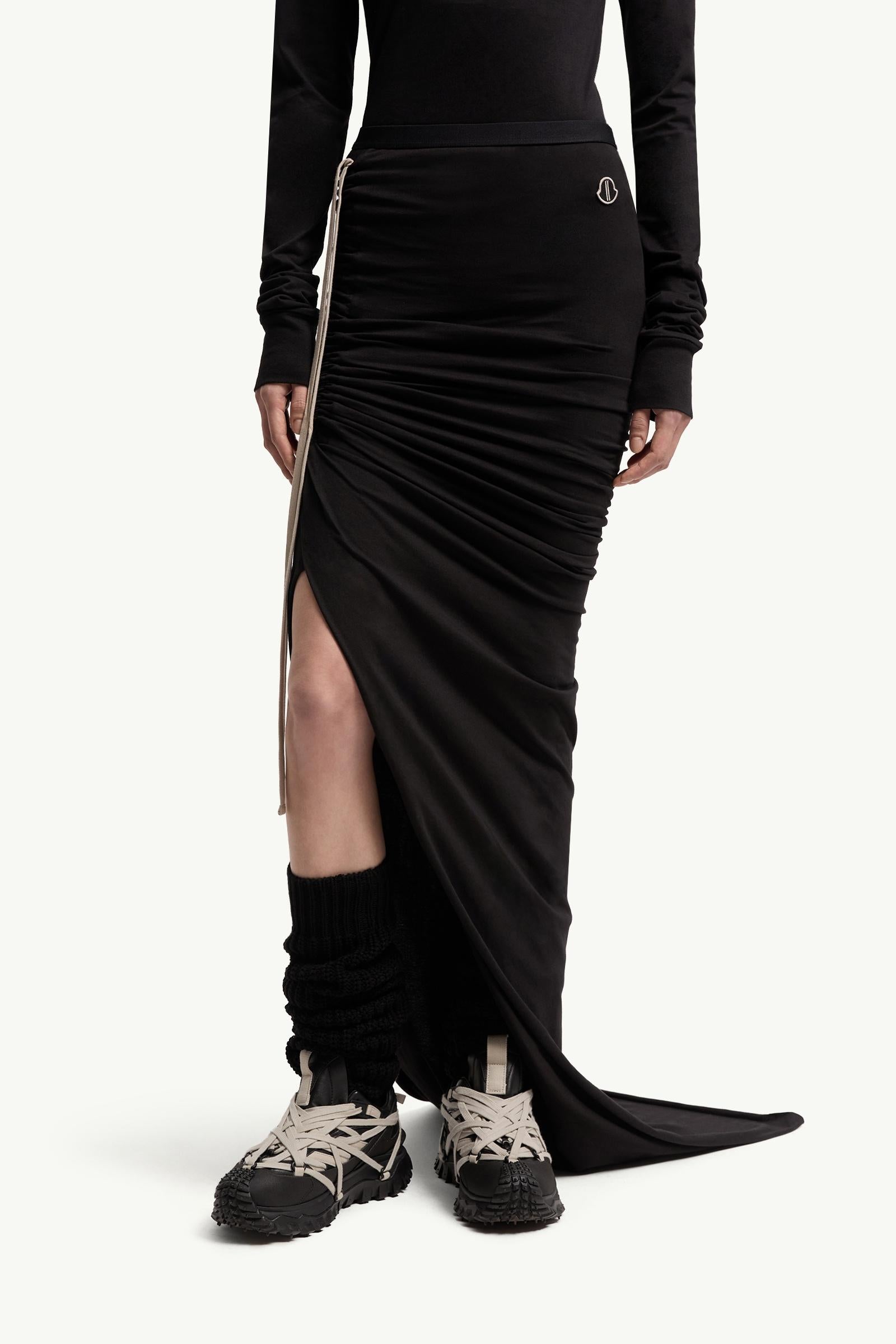 Moncler Moncler + Rick Owens Cotton Adjustable Skirt Black Black