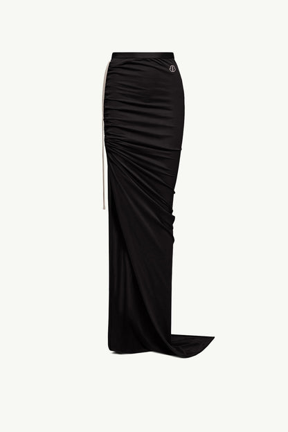 Moncler Moncler + Rick Owens Cotton Adjustable Skirt Black Black