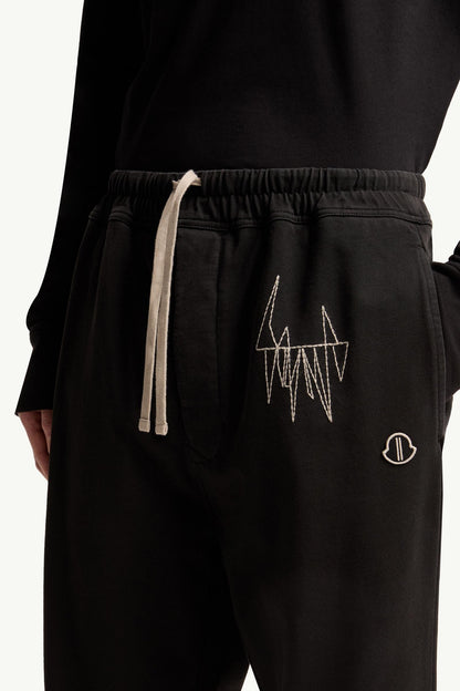 Moncler Moncler + Rick Owens Cotton Sweatpants Black Black