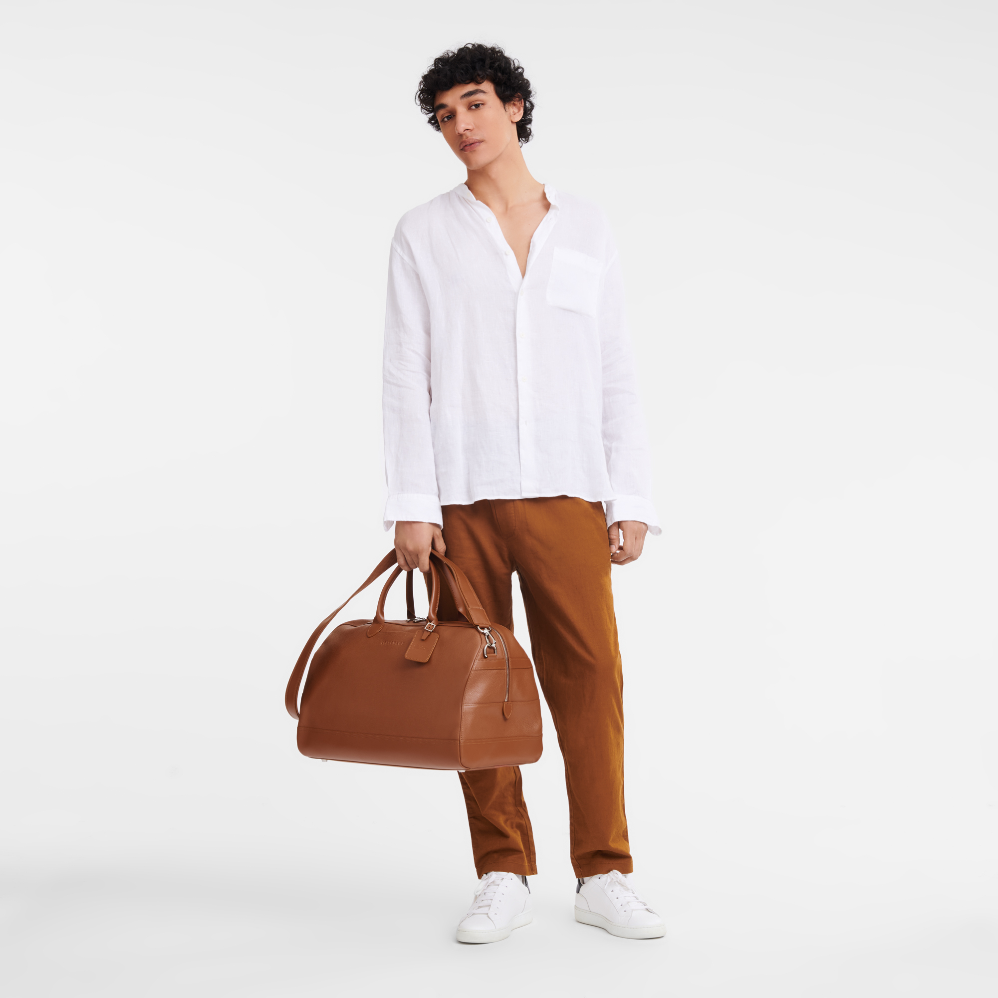 Longchamp Le Foulonné L Travel bag Caramel