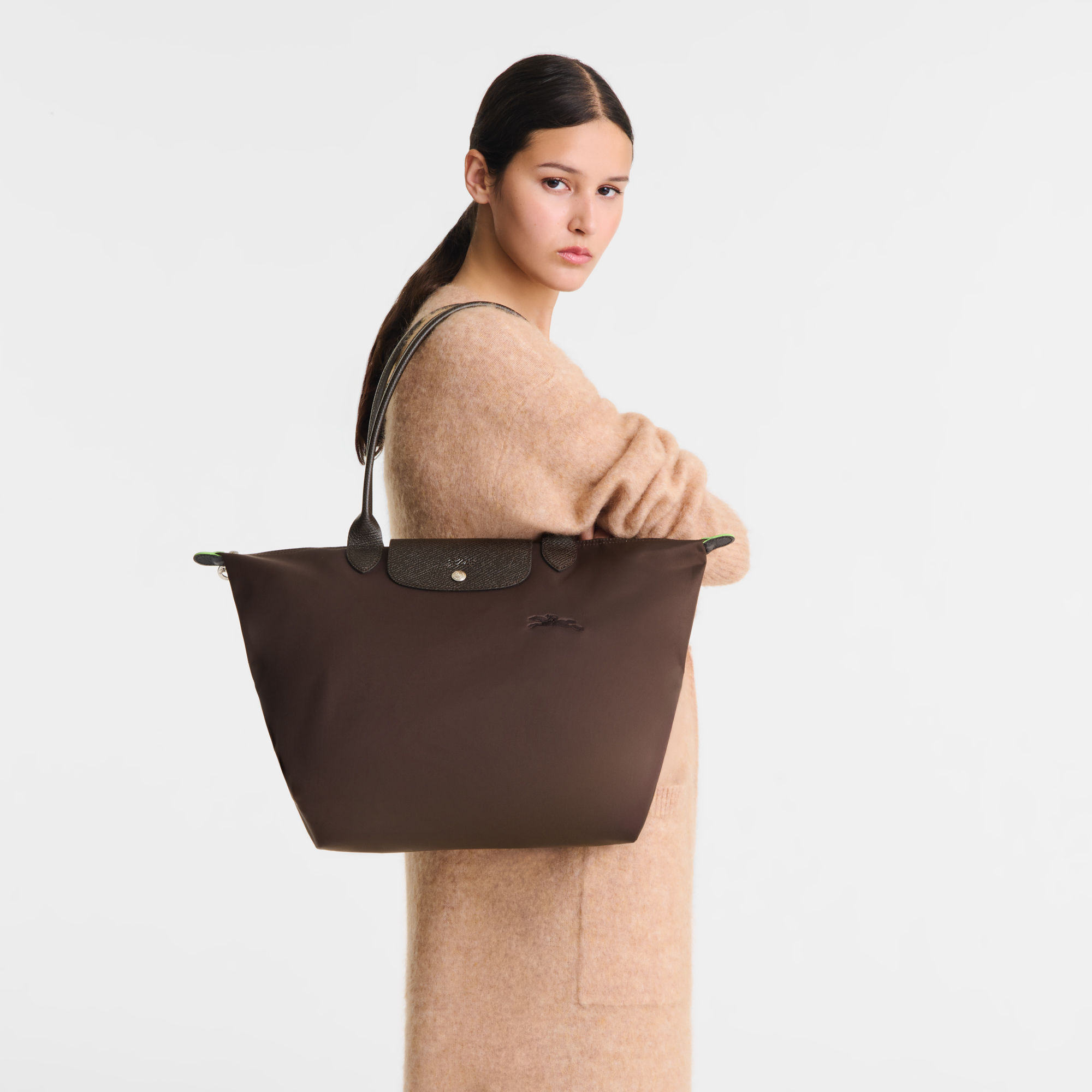 Longchamp Le Pliage Green L Tote bag Mocha