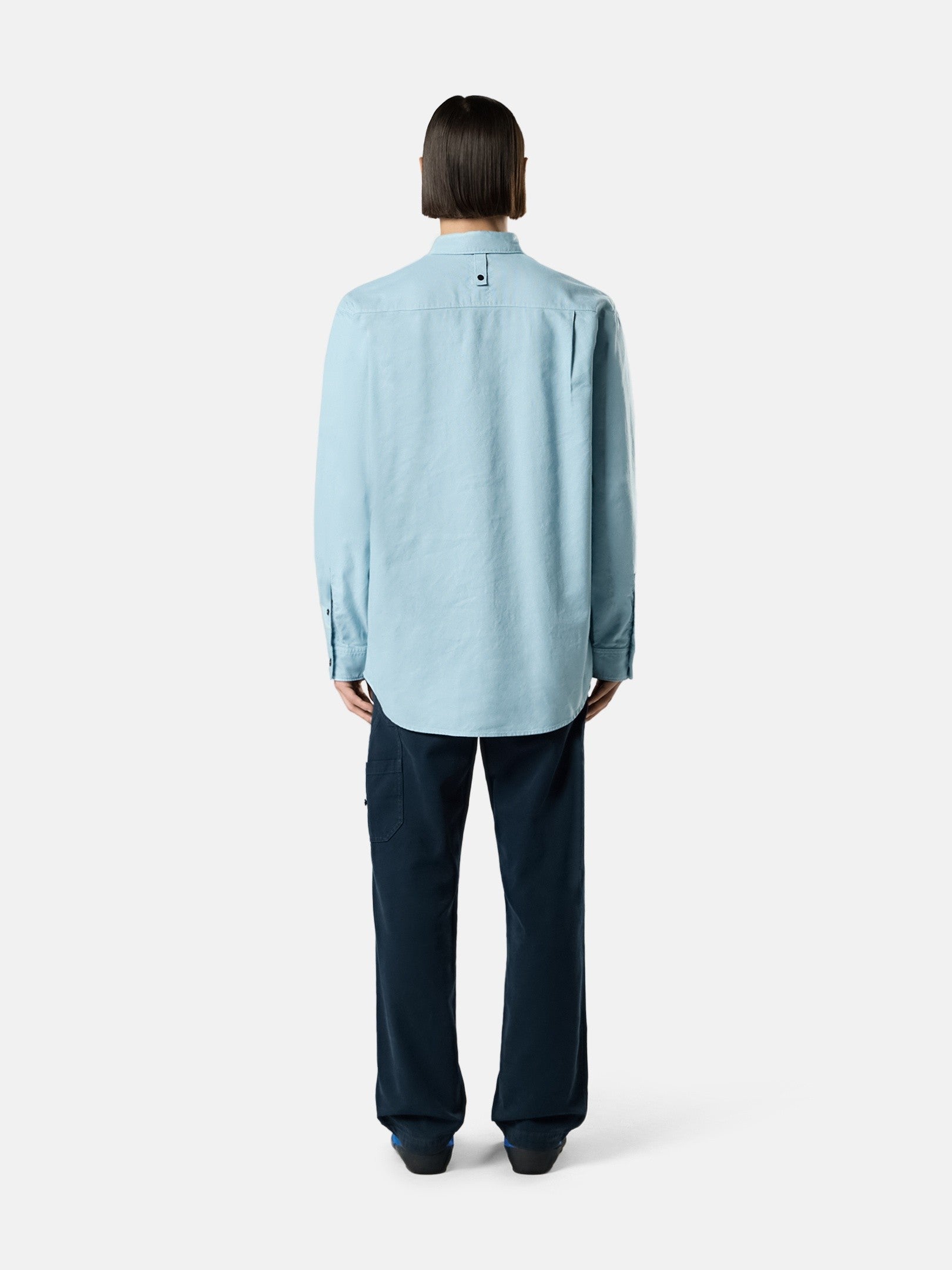 Stone Island Comfort-Fit Long-Sleeve Shirt with Logo Embroidery 1100004
