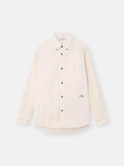 Stone Island Comfort-Fit Long-Sleeve Shirt with Logo Embroidery 1100004