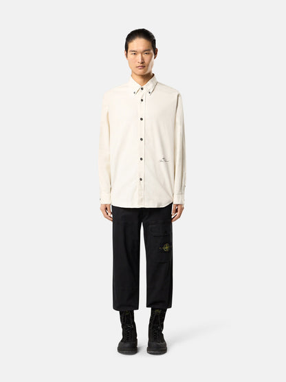 Stone Island Comfort-Fit Long-Sleeve Shirt with Logo Embroidery 1100004