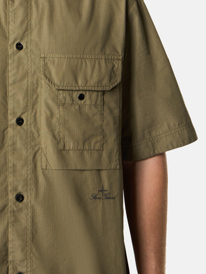 Stone Island Comfort-Fit Short-Sleeve Shirt with Chest Pocket 1100026