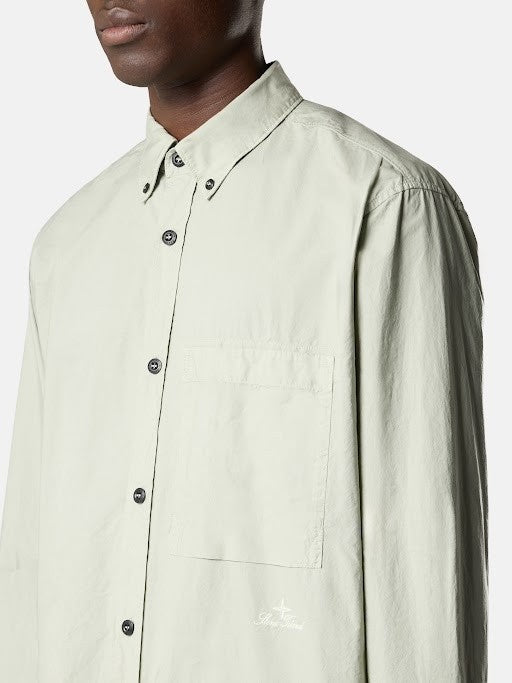 Stone Island Comfort-Fit Long-Sleeve Shirt with Chest Pocket 1100002