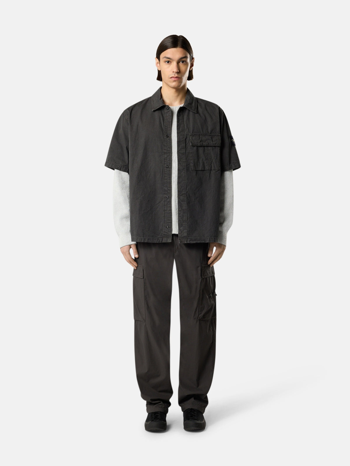 Stone Island Comfort-Fit Short-Sleeve Shirt with Pocket 1200031