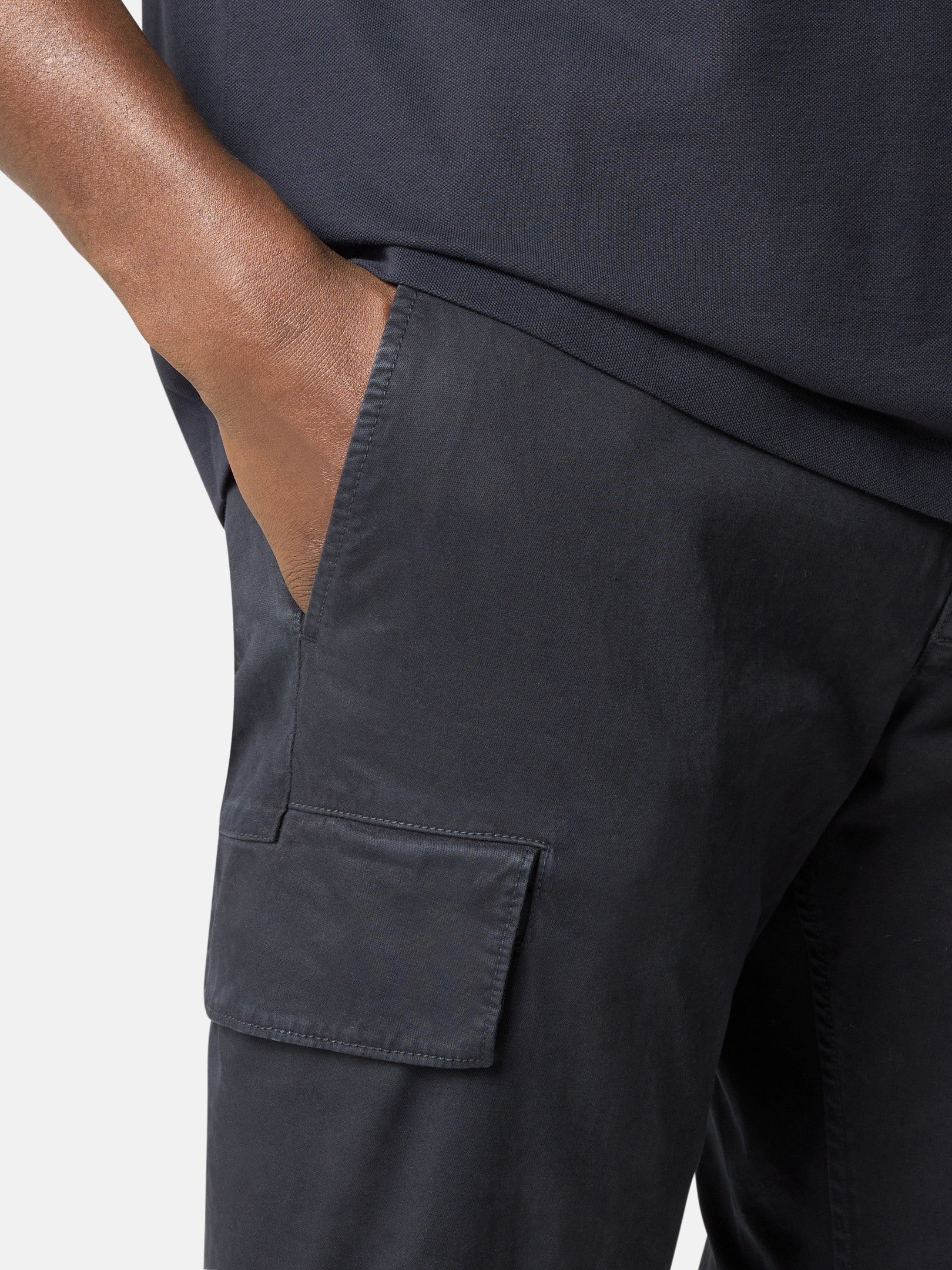 Stone Island Skinny-Fit Cargo Chino Trousers with Asymmetrical Seams 3100052
