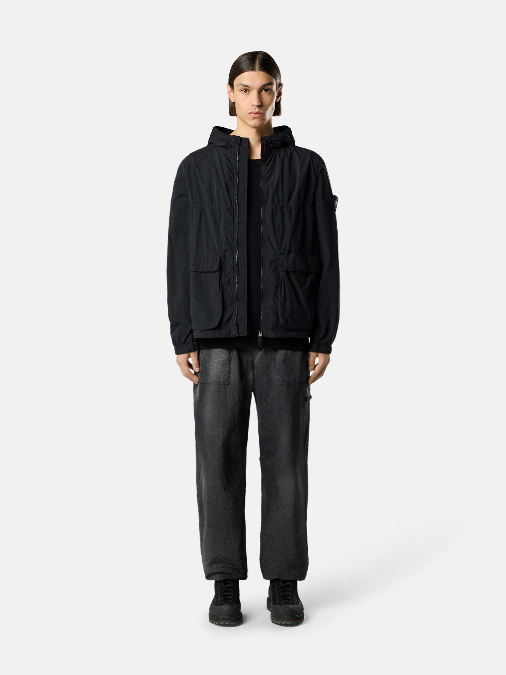 Stone Island Short Hooded Parka with Anti-Drop 4100112