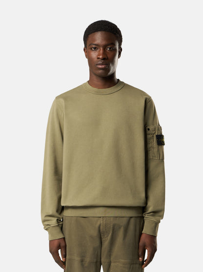 Stone Island Regular-Fit Crewneck Sweatshirt with Seasonal Pocket 6100019