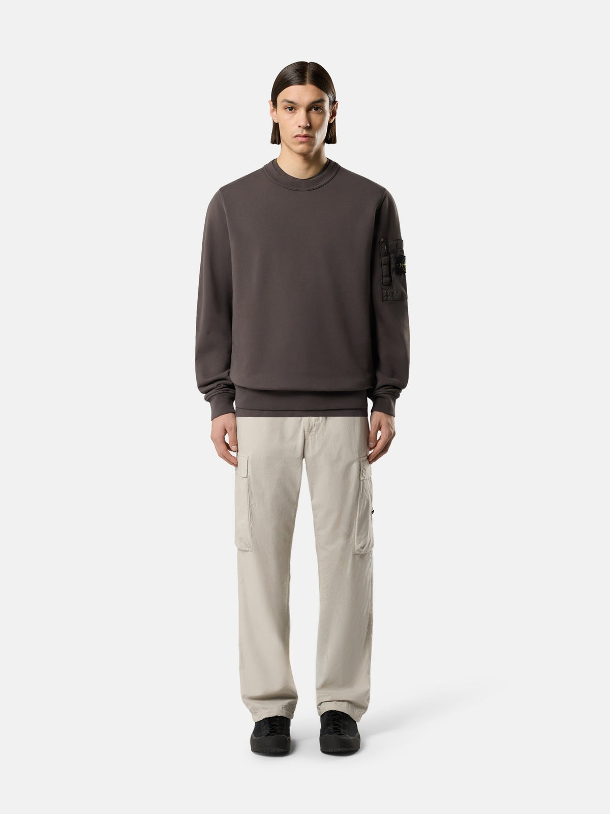 Stone Island Regular-Fit Crewneck Sweatshirt with Seasonal Pocket 6100019