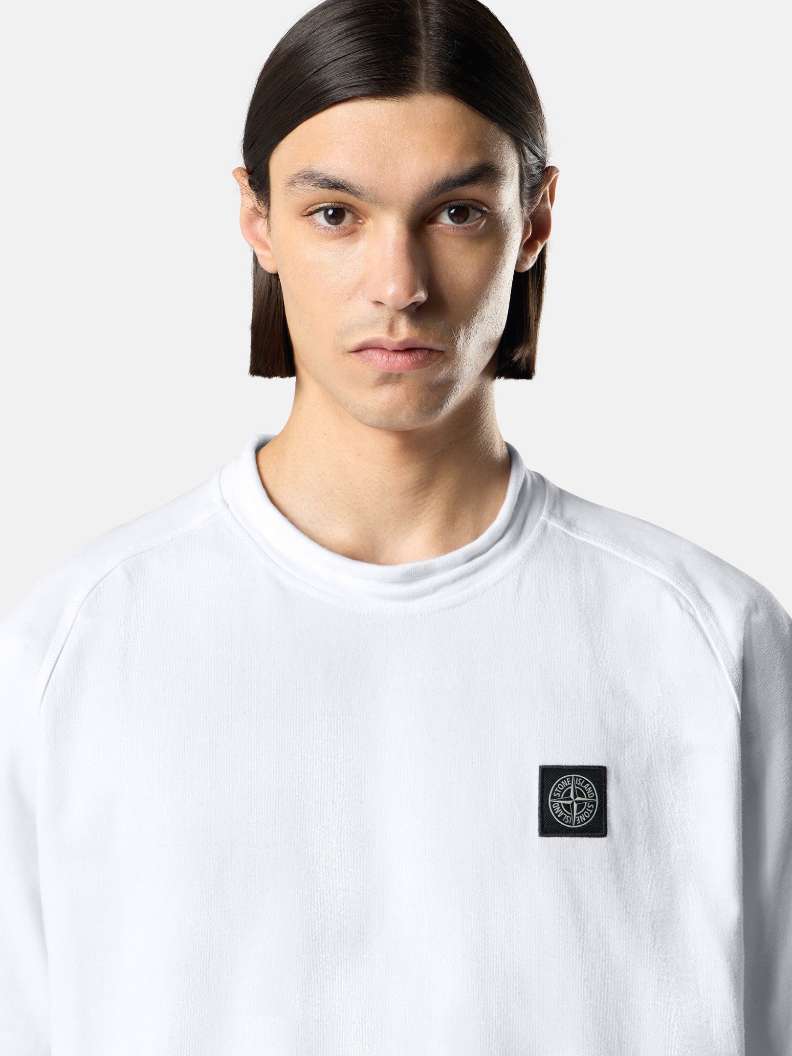 Stone Island Regular-Fit Short-Sleeve Sweatshirt with Compass Patch 6100029